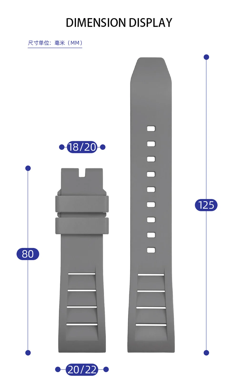 FKM Fluorine Rubber Watchband 20mm 21mm 22mm 24mm for Breitling Omega Seiko Casio Mido Watches Band Sport Watch Strap Dustproof