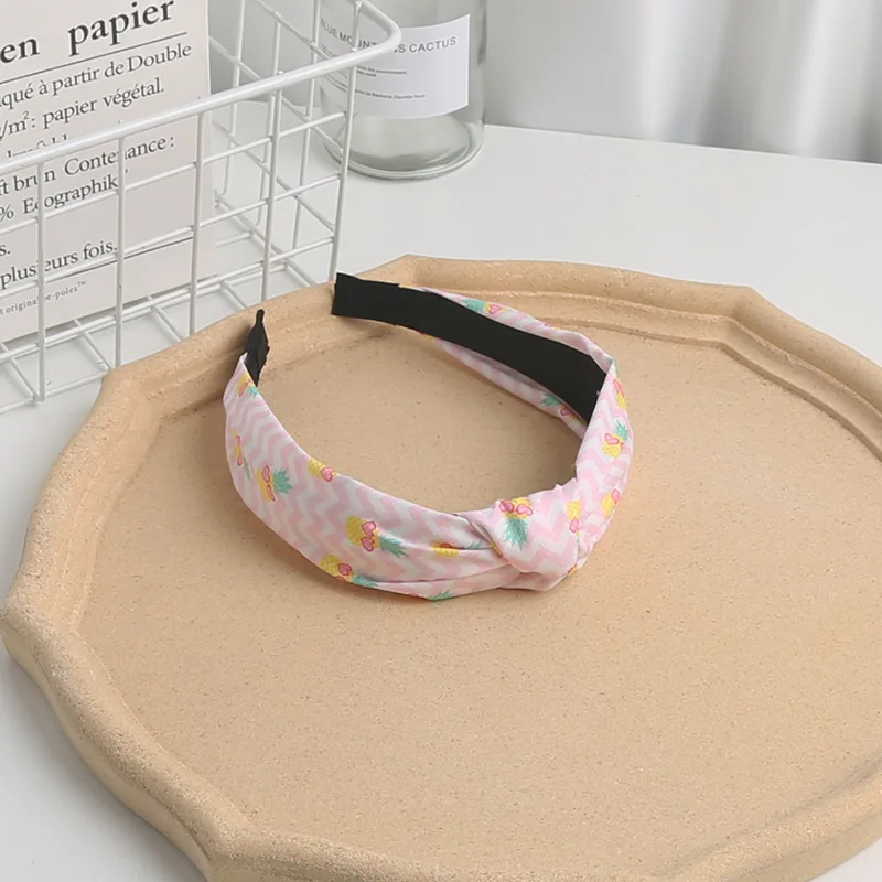 New Children's Fruit Pattern Headband Fabric Knot Headband Cute Sweet Headband Hair Accessories for Girls