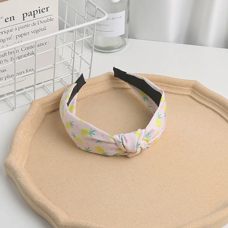 New Children's Fruit Pattern Headband Fabric Knot Headband Cute Sweet Headband Hair Accessories for Girls