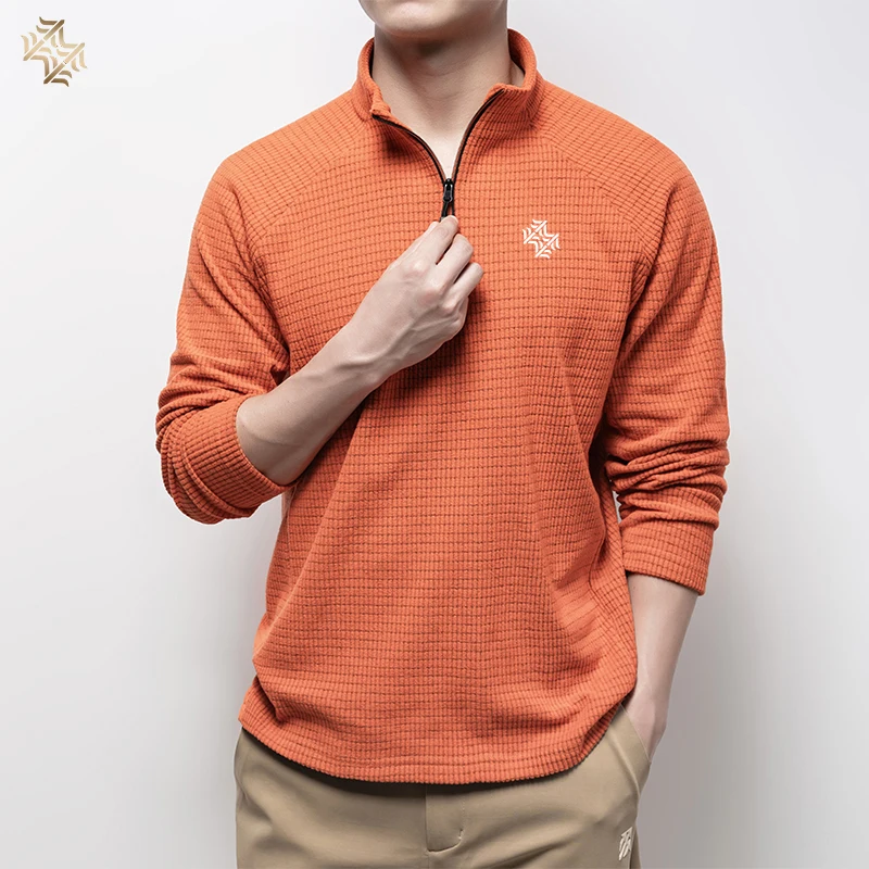 SBWL Autumn High Quality Men's Running Fitness Outdoor Sportswear Fashion Business Casual Breathable Long Sleeve T-Shirt Tops