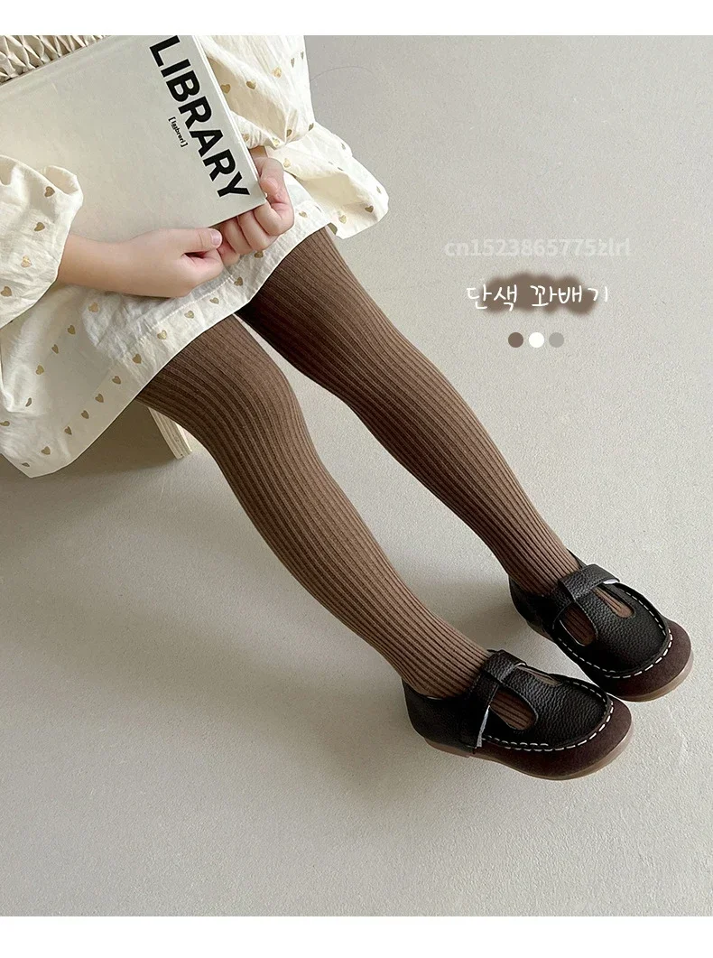 Baby Leggings Kids Children Tights Stockings 1-9Years Warm Baby Tights Spring Autumn Solid Color Cotton Girls Pantyhose