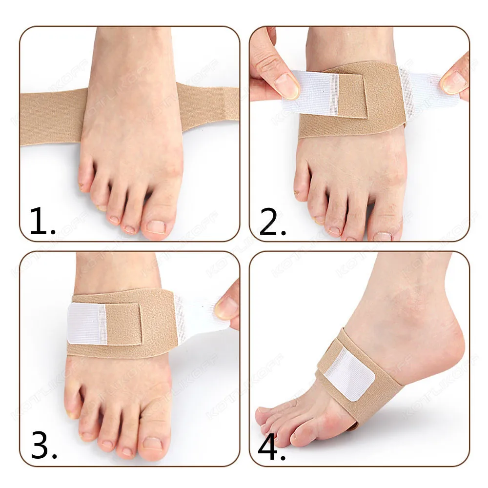 1 Pair Arch Support Orthopedic Bandage Flat Feet  Pain Relief Foot Pads For Shoes Men Women Foot Valgus Sports Insoles Inserts