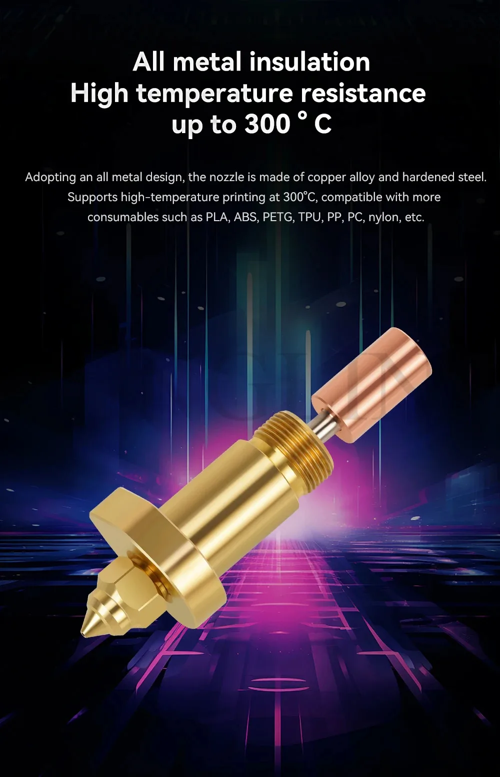 For Ender-3 V3 KE Hotend Kit Nozzle Extruder For Creality K1/ K1 Max 3D Printer Ceramic Heating Block Kit 300°C High Thermal