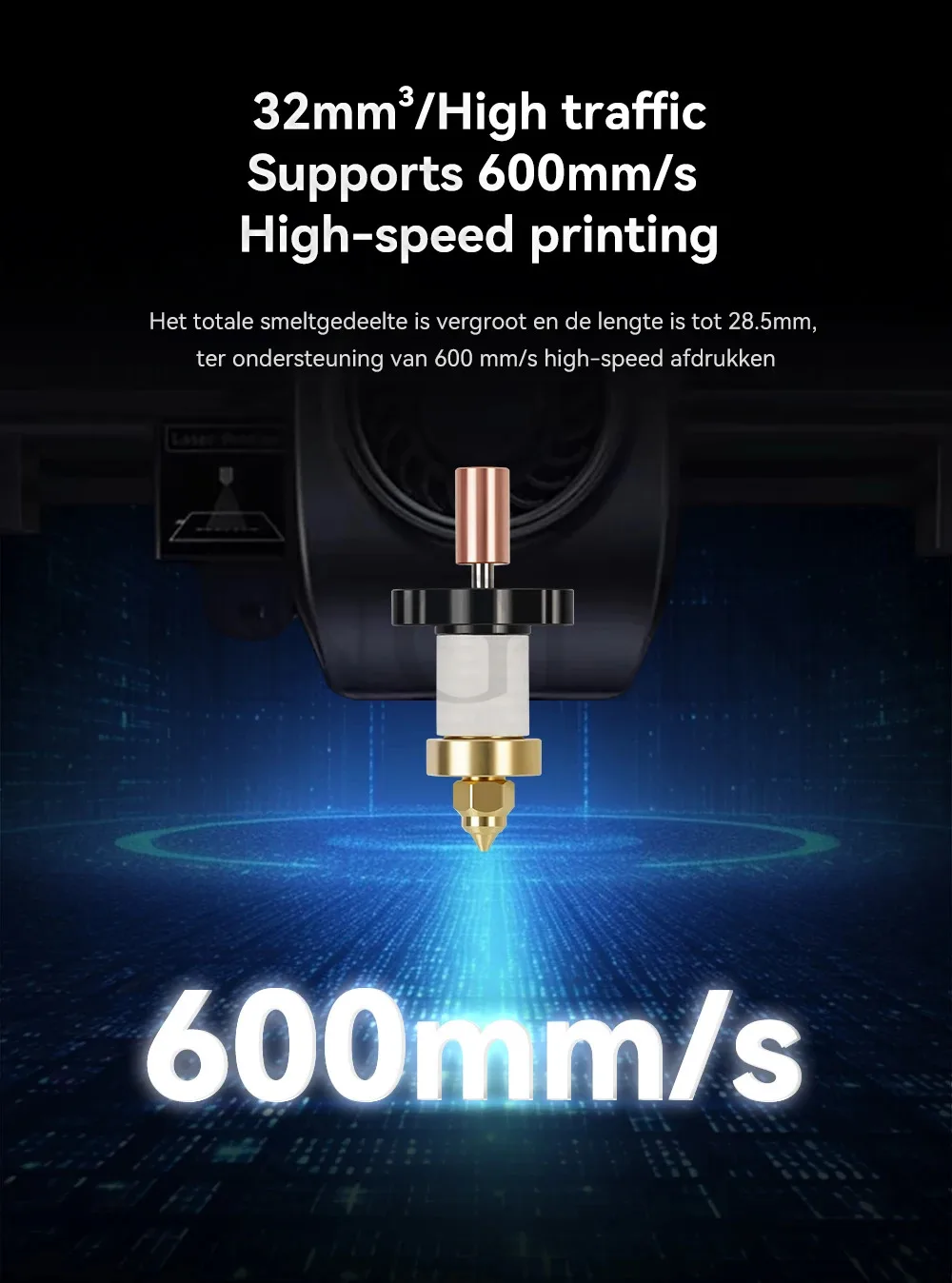 For Ender-3 V3 KE Hotend Kit Nozzle Extruder For Creality K1/ K1 Max 3D Printer Ceramic Heating Block Kit 300°C High Thermal