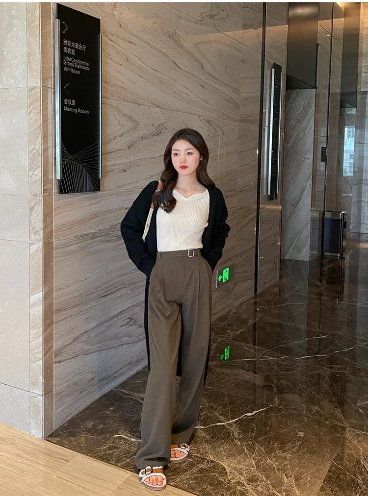 2026 Basic V-neck Chic Autumn Winter Pullover Women Female Knitted Ribbed Sweater Slim Long Sleeve Badycon High Quality Sweater