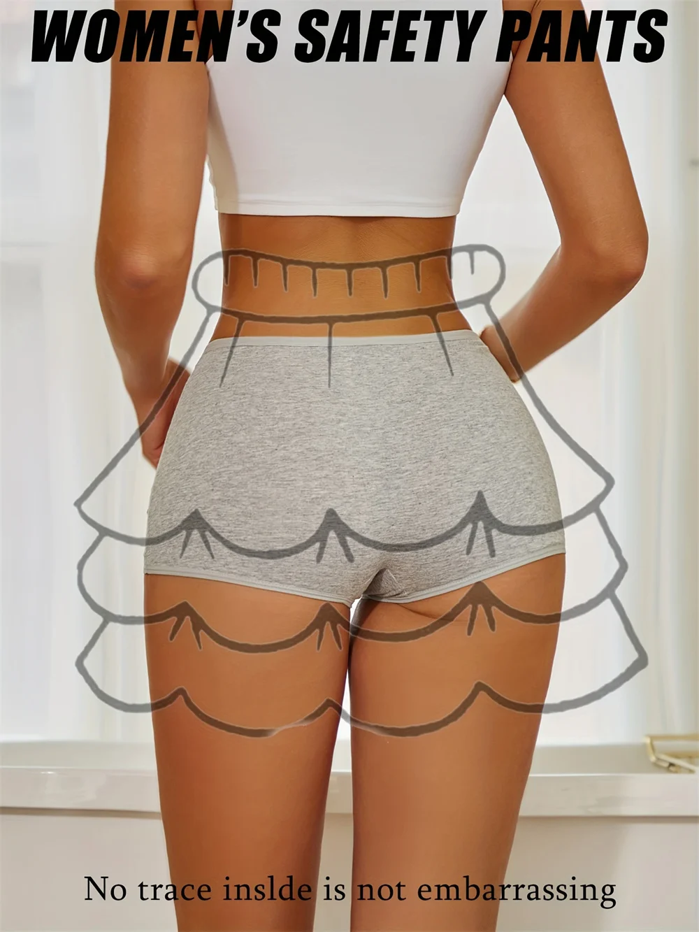 Women Seamless Mide Rise Panties Cotton Underwear Women's Boxer Pants Fashion Seamless Safty Pants Female Breathable Lingerie