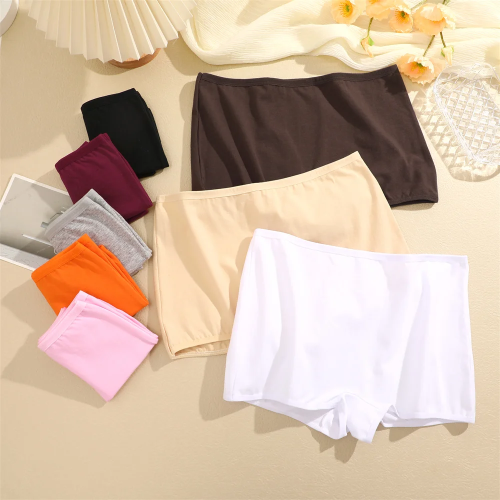 Women Seamless Mide Rise Panties Cotton Underwear Women's Boxer Pants Fashion Seamless Safty Pants Female Breathable Lingerie