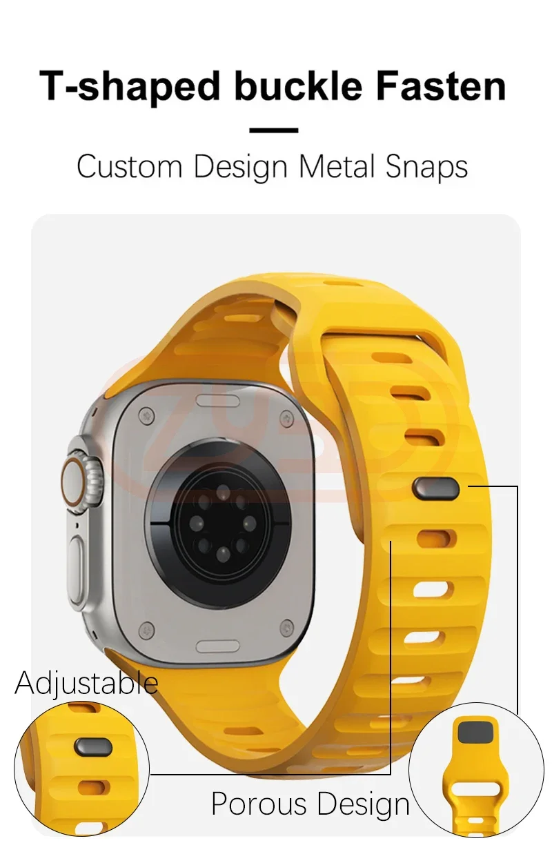 Sport Band For Apple Watch Ultra 9 8 7 6 SE 5 Soft Silicone Lightweight Bracelet Strap For iWatch 38MM 40MM 42MM 44MM 45MM 49MM