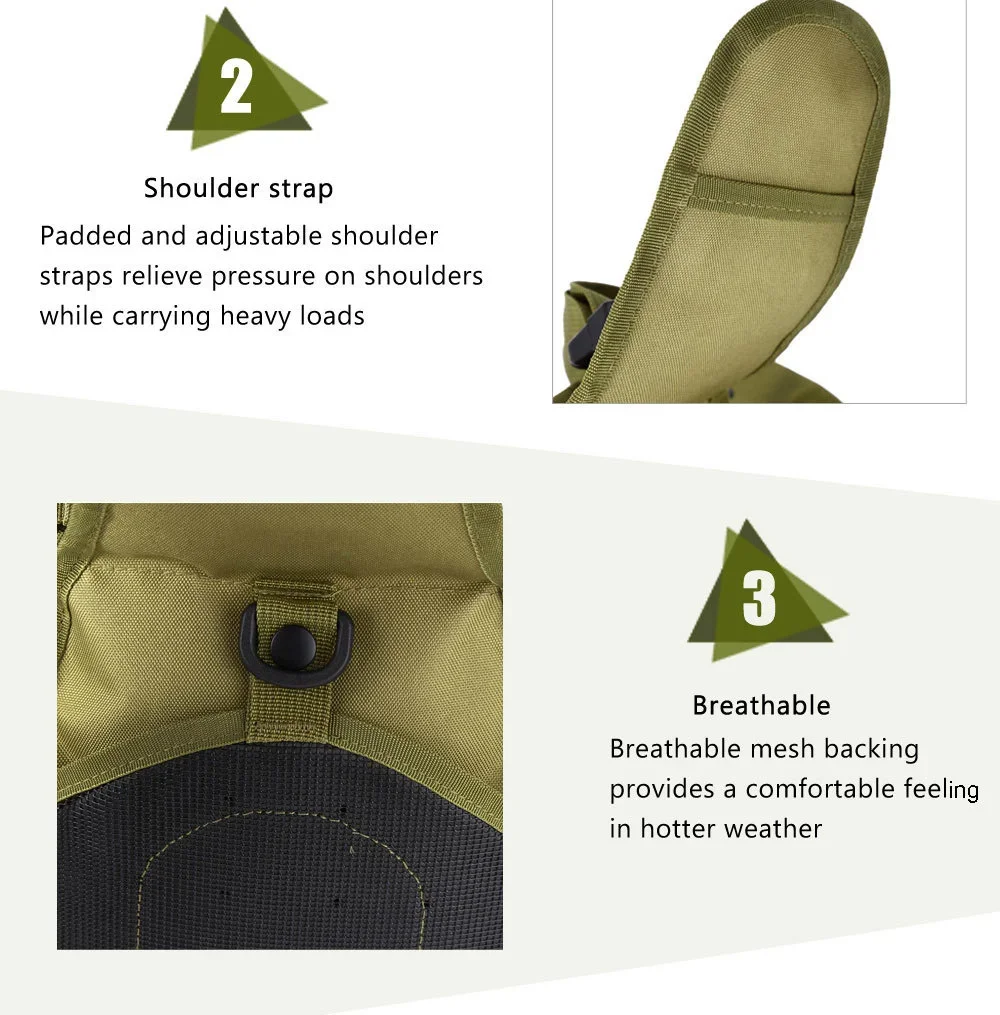 Men's outdoor Chest Pack 900D Oxford Mountaineering Camping Fishing Trekking