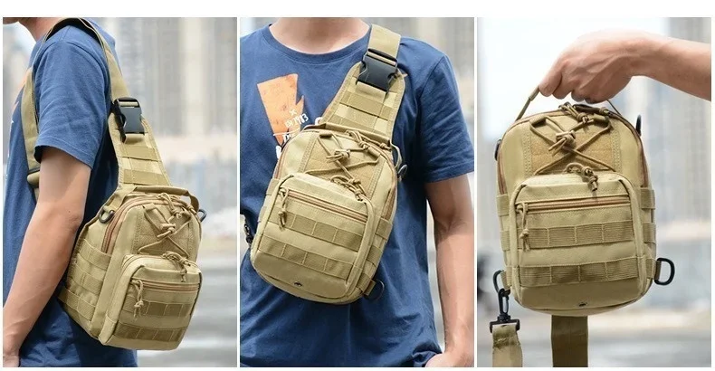 Men's outdoor Chest Pack 900D Oxford Mountaineering Camping Fishing Trekking