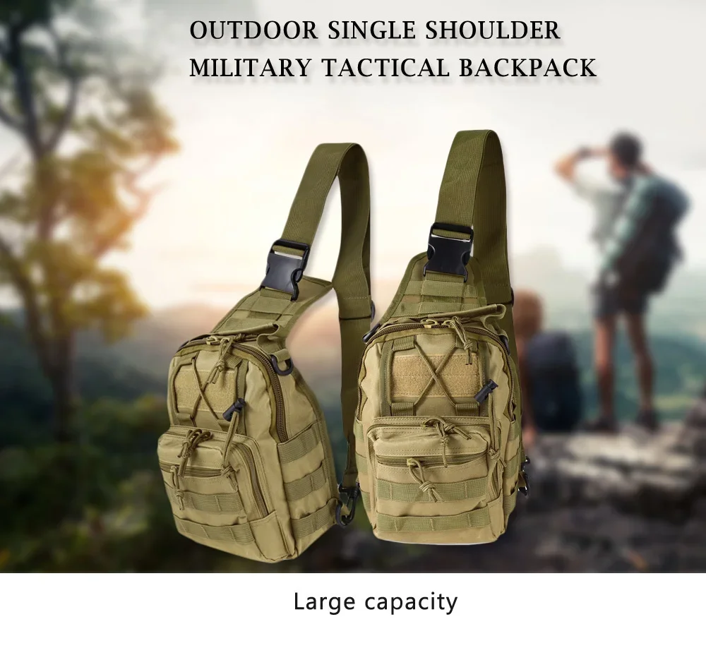 Men's outdoor Chest Pack 900D Oxford Mountaineering Camping Fishing Trekking