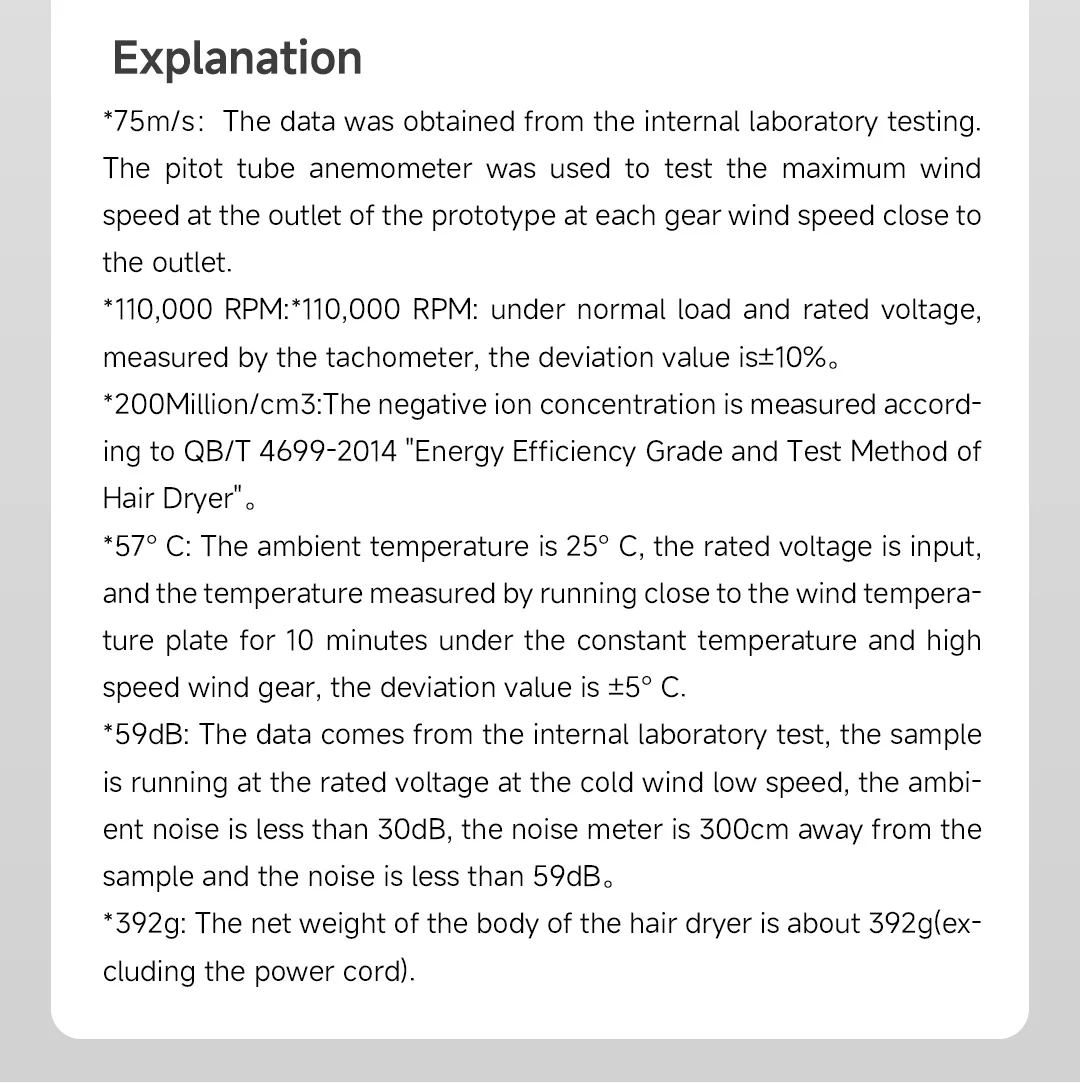 DOCO Hair Dryer High Speed 75m/s 200 Million Negative Ions Hair Care 110000 Rpm Professional Lightweight Home Travel Gift