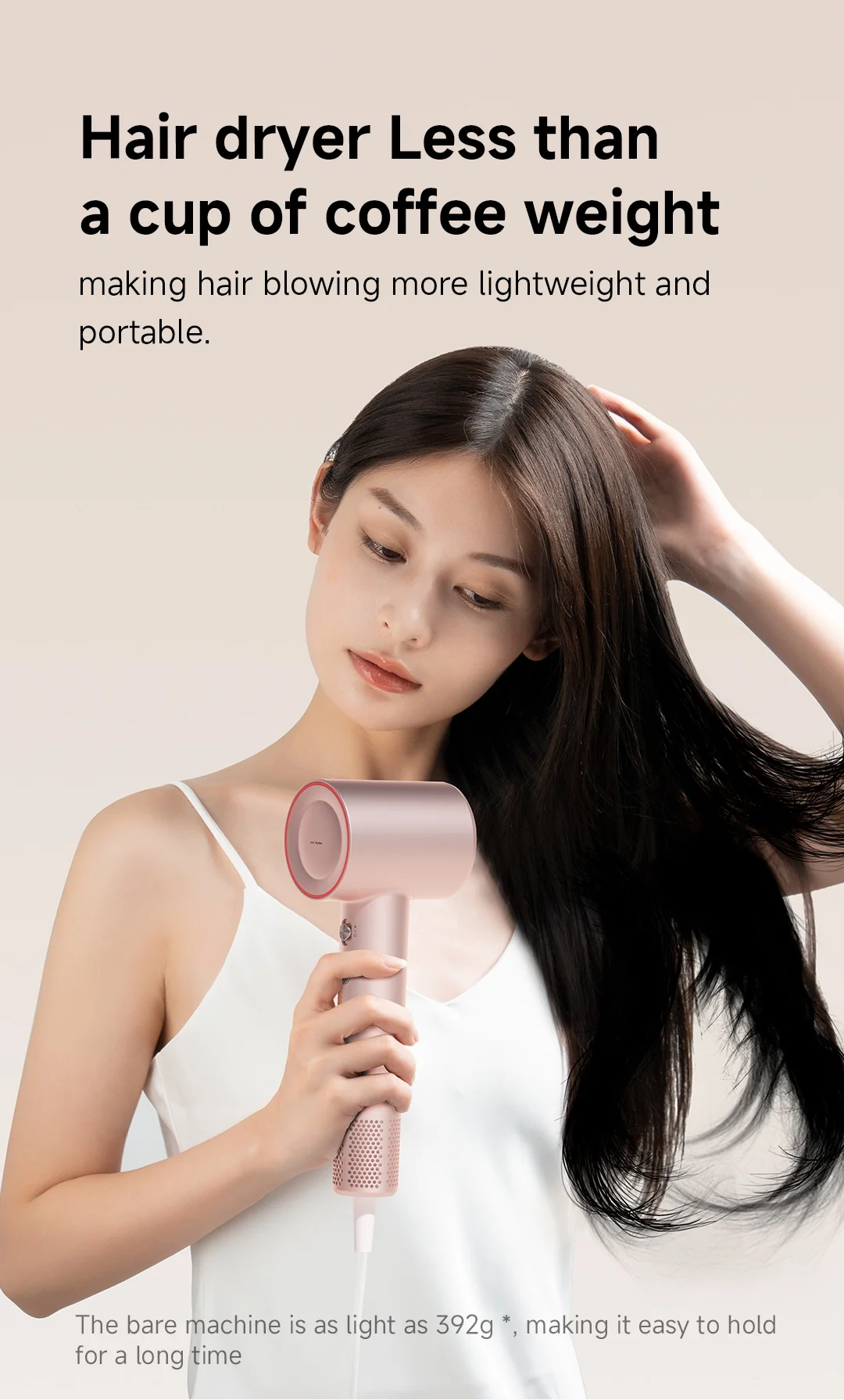 DOCO Hair Dryer High Speed 75m/s 200 Million Negative Ions Hair Care 110000 Rpm Professional Lightweight Home Travel Gift