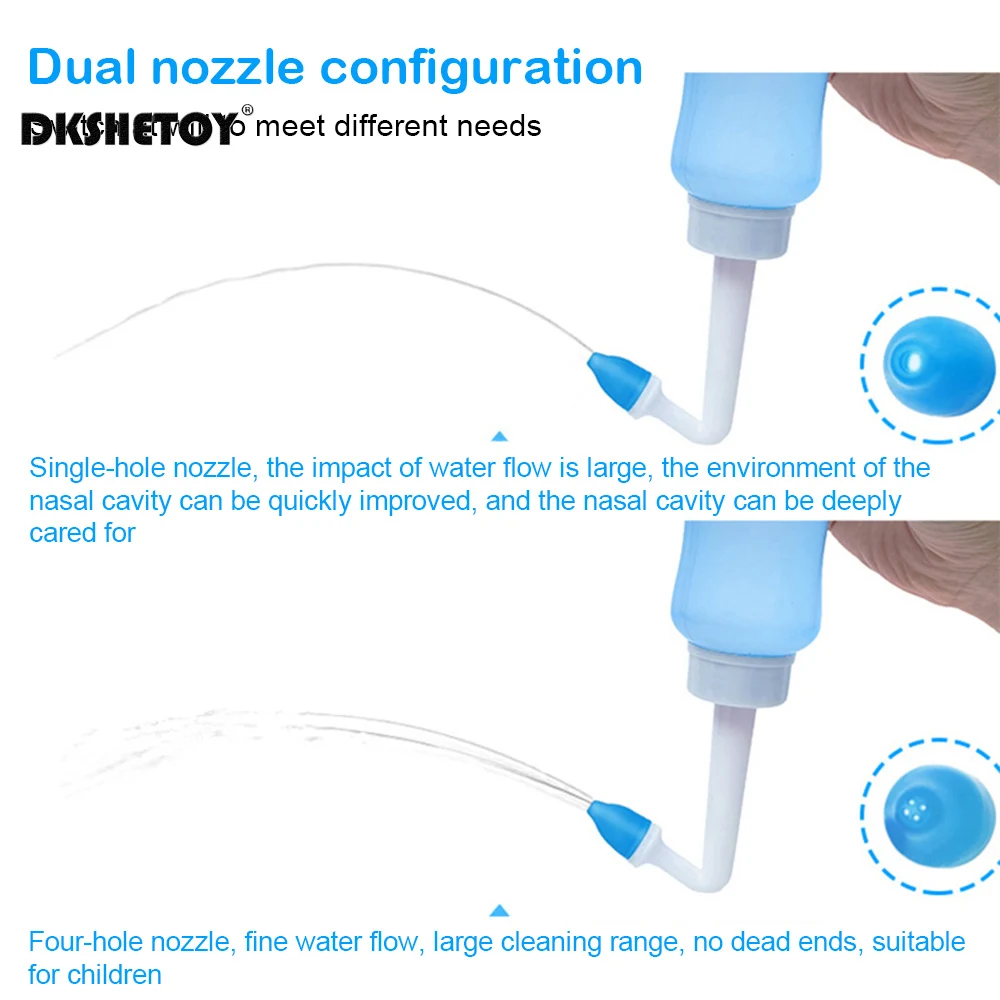 300/500ml Nasal Wash Cleaner Bottles Adults Children Nose Protector Rhinitis Nasal Washer Avoid Allergic Rhinitis Neti Pot