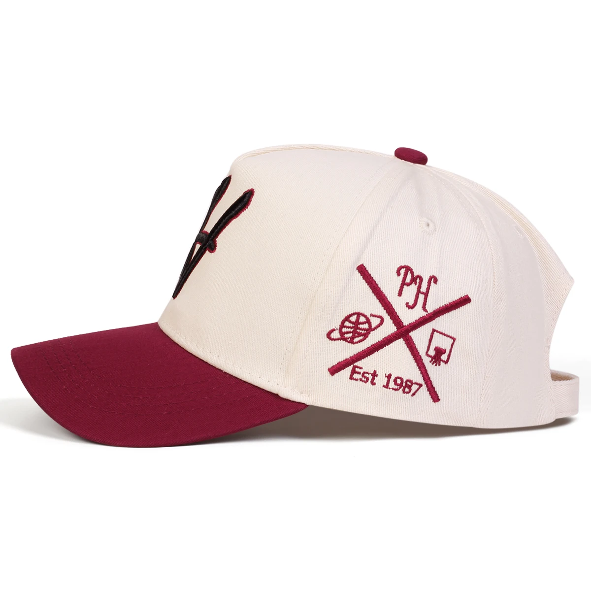 Unisex H Letter Embroidered Baseball Caps Spring Autumn Outdoor Adjustable Casual Hats Sunscreen Hat