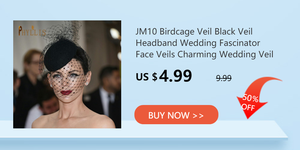 JM26 Tulle Cage Veil with Pearls Wedding Birdcage Veil with Headband face Cover Bride Headdress Wedding Accessories Mariage