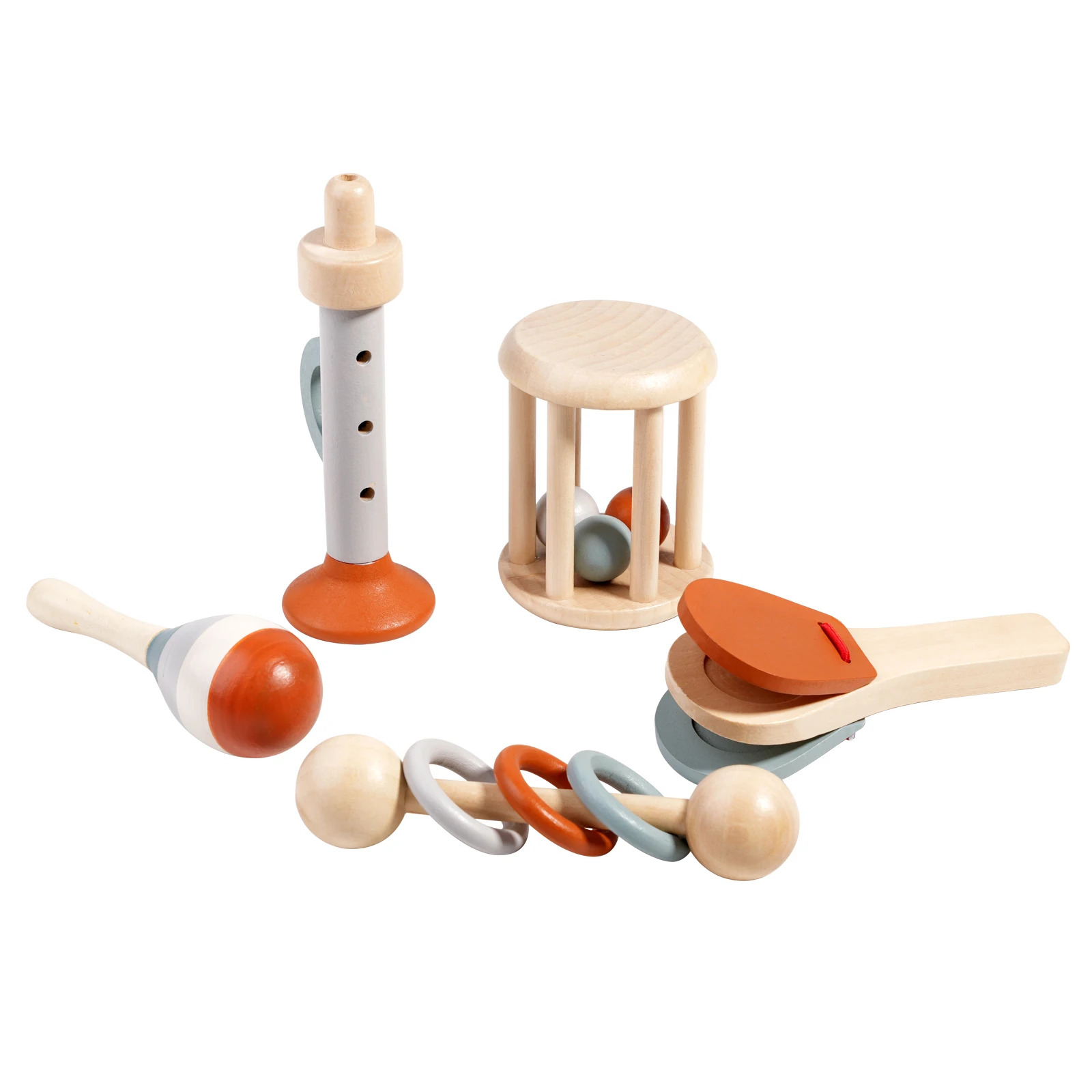 Baby Handheld Bell, Ringing Instrument, Early Childhood Education, Soothing Bed Bell, Wooden Gripping, Chewing Toy
