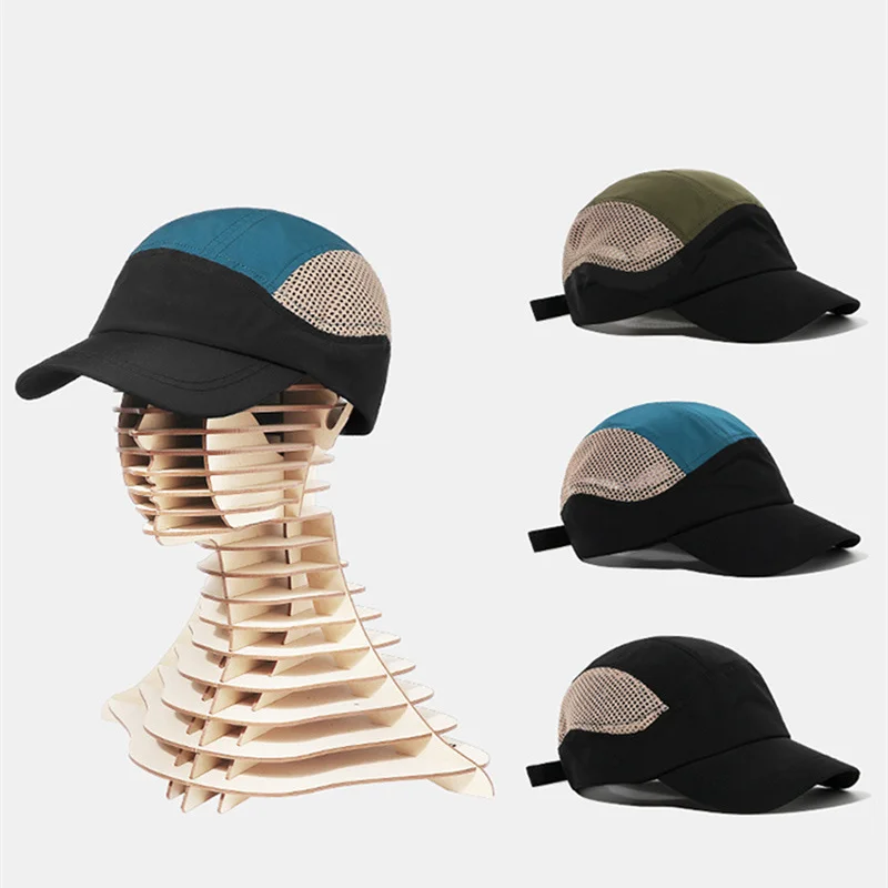 2024 Japanese Quick Drying Baseball Cap Men Women Thin Mesh Shade Short Brim Caps Summer Outdoor Sports Running Golf Fishing Hat