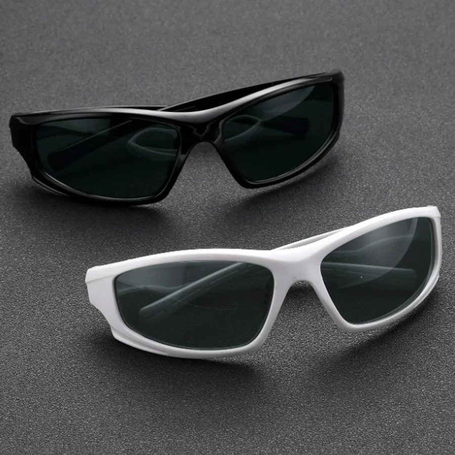 2PCS Square Frame Men's Sunglasses Combination Y2K Style Daily Street Summer Party Decoration Glasses Women