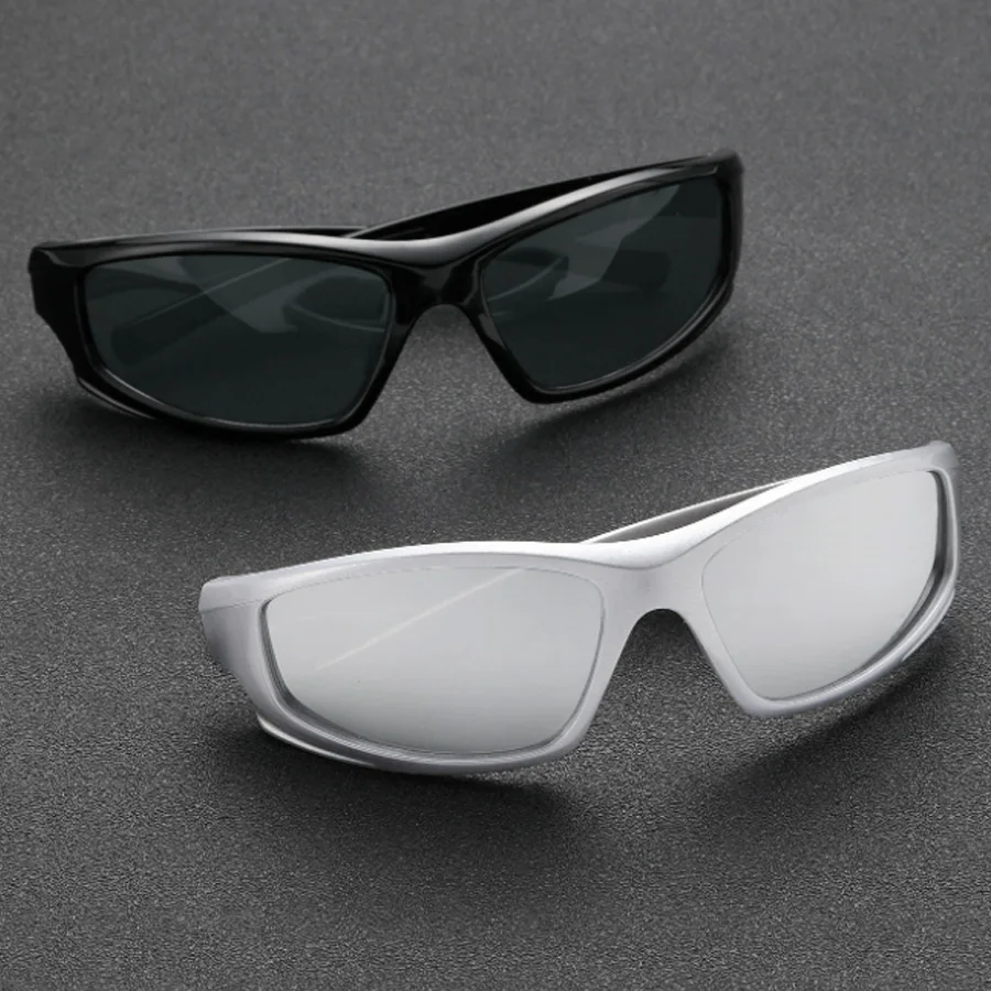 2PCS Square Frame Men's Sunglasses Combination Y2K Style Daily Street Summer Party Decoration Glasses Women