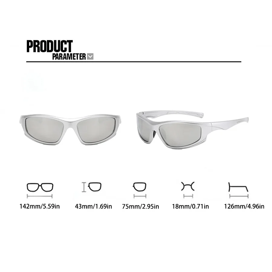 2PCS Square Frame Men's Sunglasses Combination Y2K Style Daily Street Summer Party Decoration Glasses Women