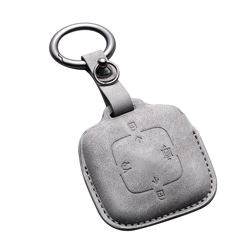 Leather 4 Buttons Car Remote Key Case Cover for Zeekr 001 X 2021 2022 2023 for ZEEKR 001 009 Full Protector Fob Keychain
