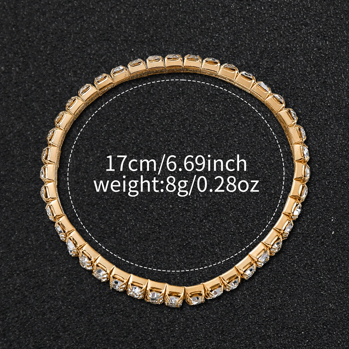2PCS Fashion Full Diamond Women's Watch Gold Steel Band Analog Quartz Watches Bracelet Set