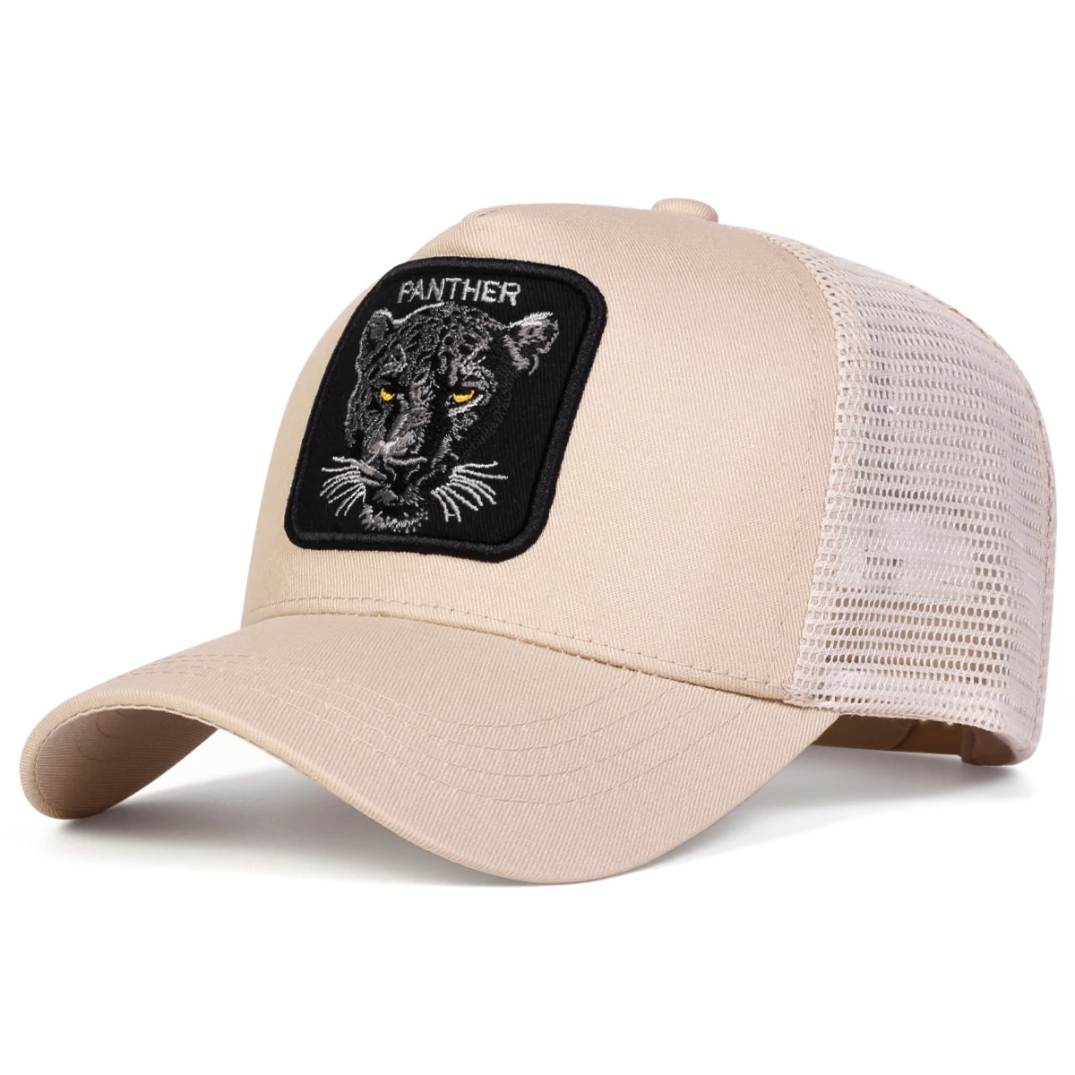 Unisex PANTHER Embroidery Baseball Net Caps Spring and Summer Outdoor Adjustable Casual Hats Sunscreen Hat