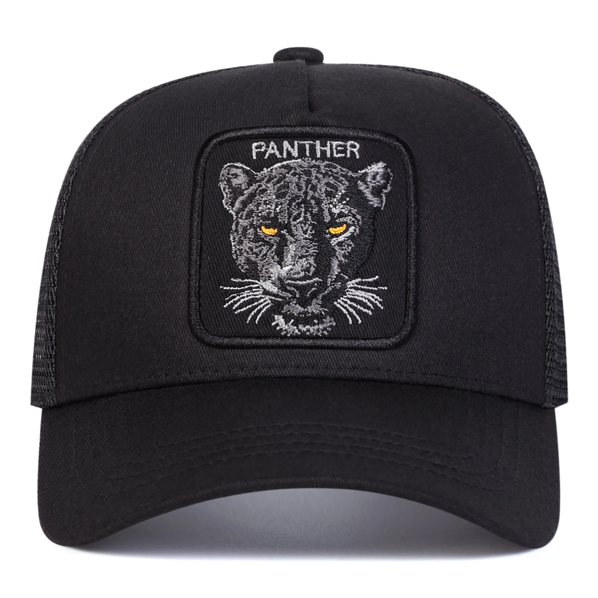 Unisex PANTHER Embroidery Baseball Net Caps Spring and Summer Outdoor Adjustable Casual Hats Sunscreen Hat