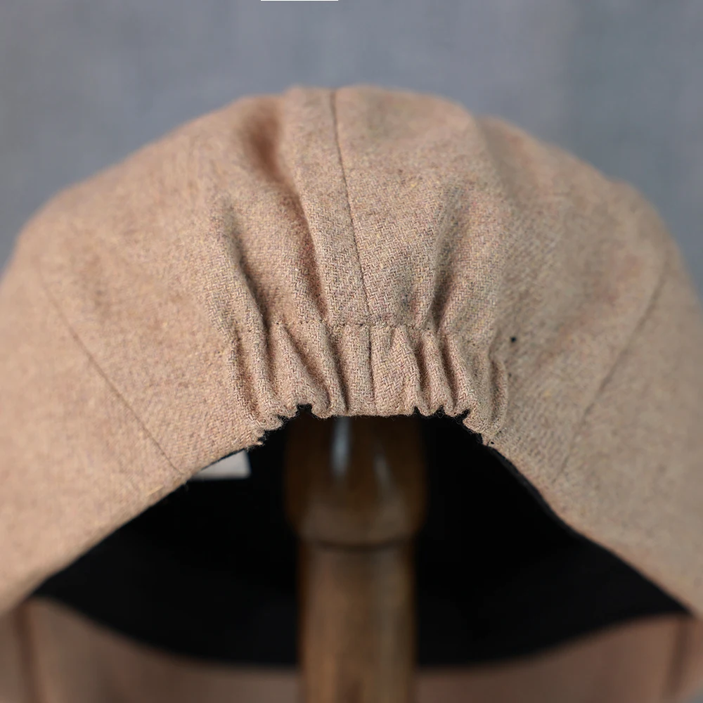 Wool Newsboy Cap Men Grey Beige Solid Color Flat Caps Women Men British Painters Hat Soft Autumn Winter hats Octagonal Cap 018