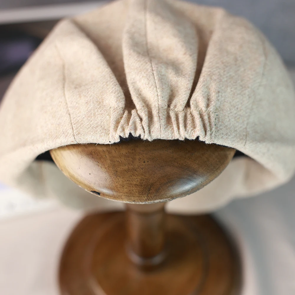 Wool Newsboy Cap Men Grey Beige Solid Color Flat Caps Women Men British Painters Hat Soft Autumn Winter hats Octagonal Cap 018