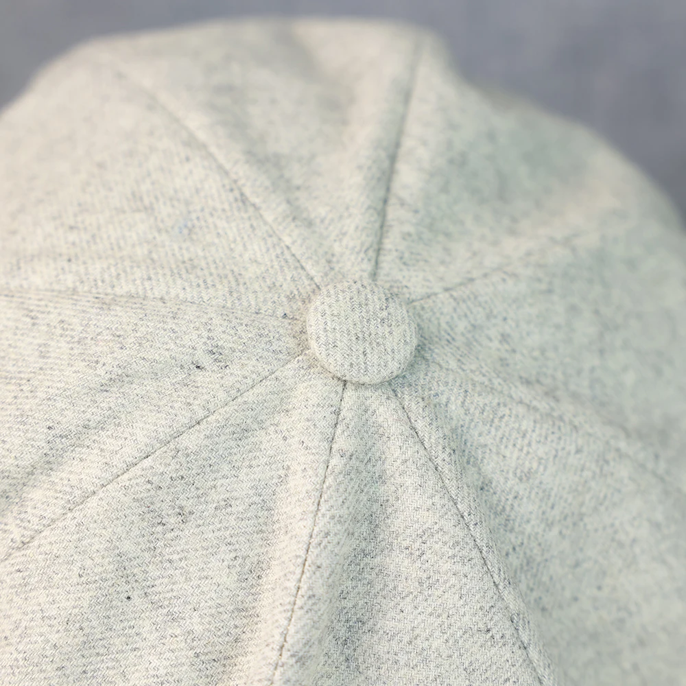 Wool Newsboy Cap Men Grey Beige Solid Color Flat Caps Women Men British Painters Hat Soft Autumn Winter hats Octagonal Cap 018