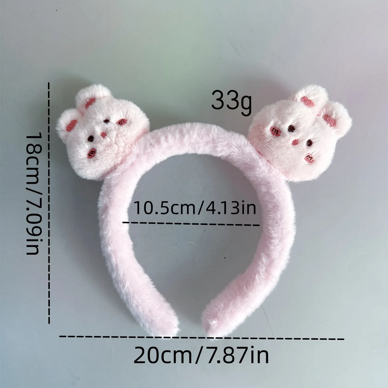 Cute Wool Rabbit Head Headband for Women Ladies Head Wears Princess Girls Lovely Bunny Head Hoop