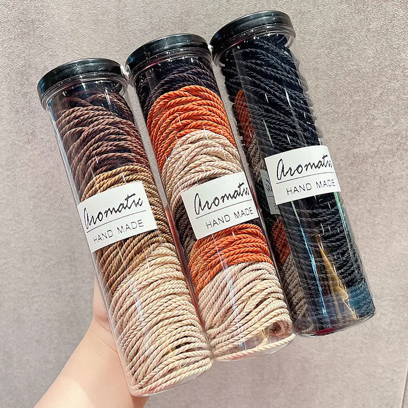 100PCS Candy Color Soft Kids Elastic Hair Ties No Hurt Hair Girls Small Ponytail Hair Bands Children Hair Accessories