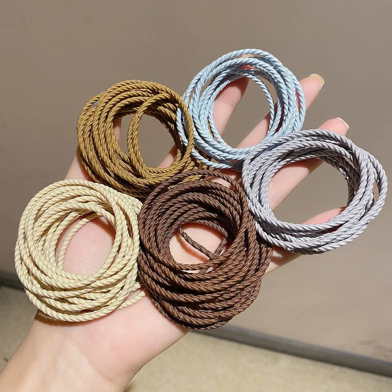 100PCS Candy Color Soft Kids Elastic Hair Ties No Hurt Hair Girls Small Ponytail Hair Bands Children Hair Accessories