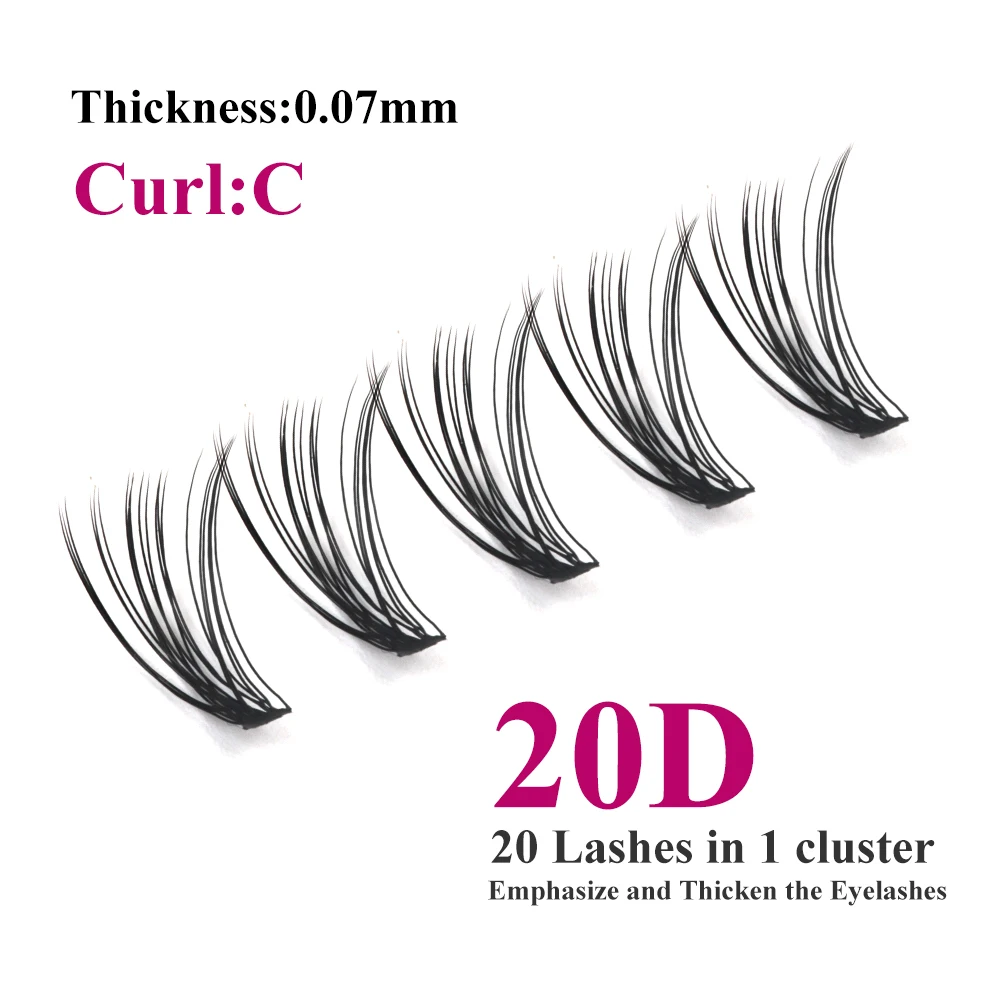 Fadvan 10pcs/Lot Cluster lashes 3 Rows 10D/20D/30D/40D 8-16mm Individual Lashes Extensions Natural Look LasFluffy Cluster Lashes