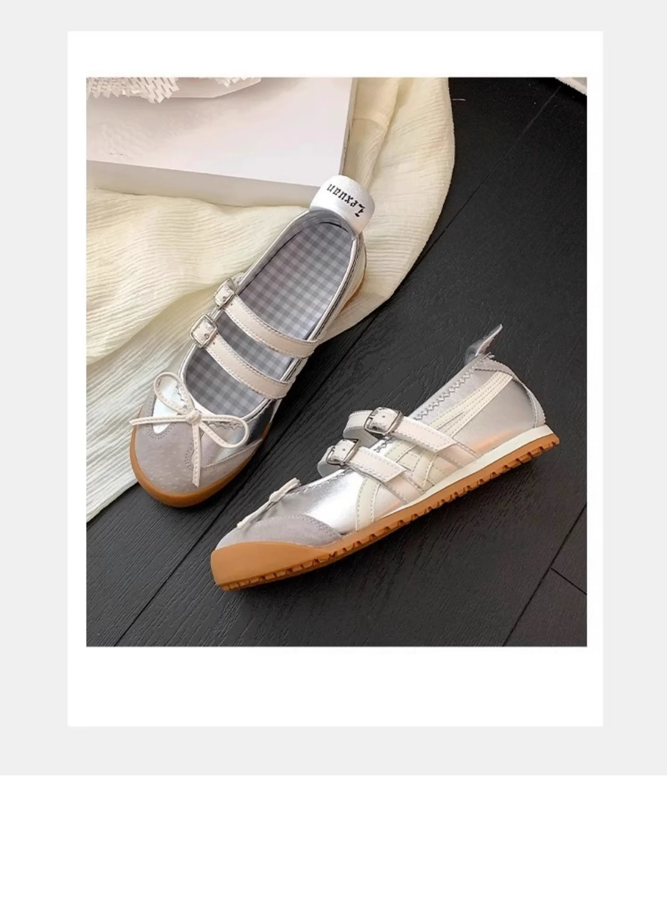 Women Flats Bow Ballet Dance Mary Jane Shoes Summer Sandals 2024 Fashion New Brand Dress Designer Casual Shallow Zapatos Mujer