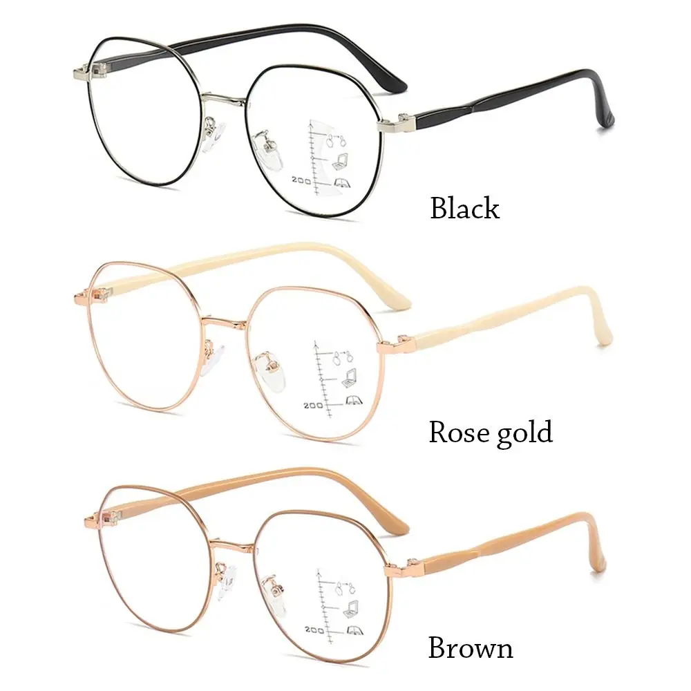Multifocal Reading Glasses Progressive Near Far Square Eyeglasses Blue Ray Blocking Anti-Blue Light Men Women Reading Glasses