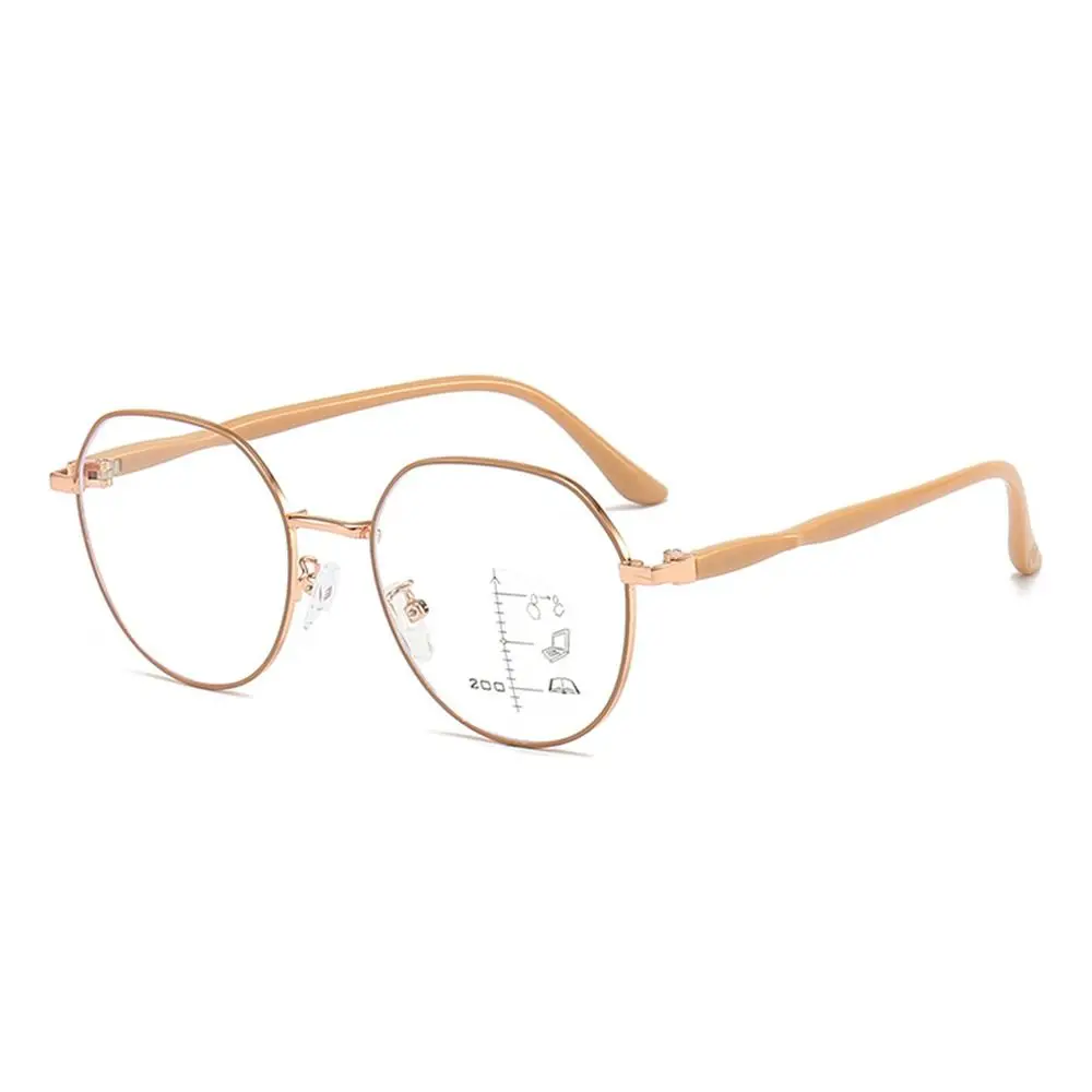 Multifocal Reading Glasses Progressive Near Far Square Eyeglasses Blue Ray Blocking Anti-Blue Light Men Women Reading Glasses