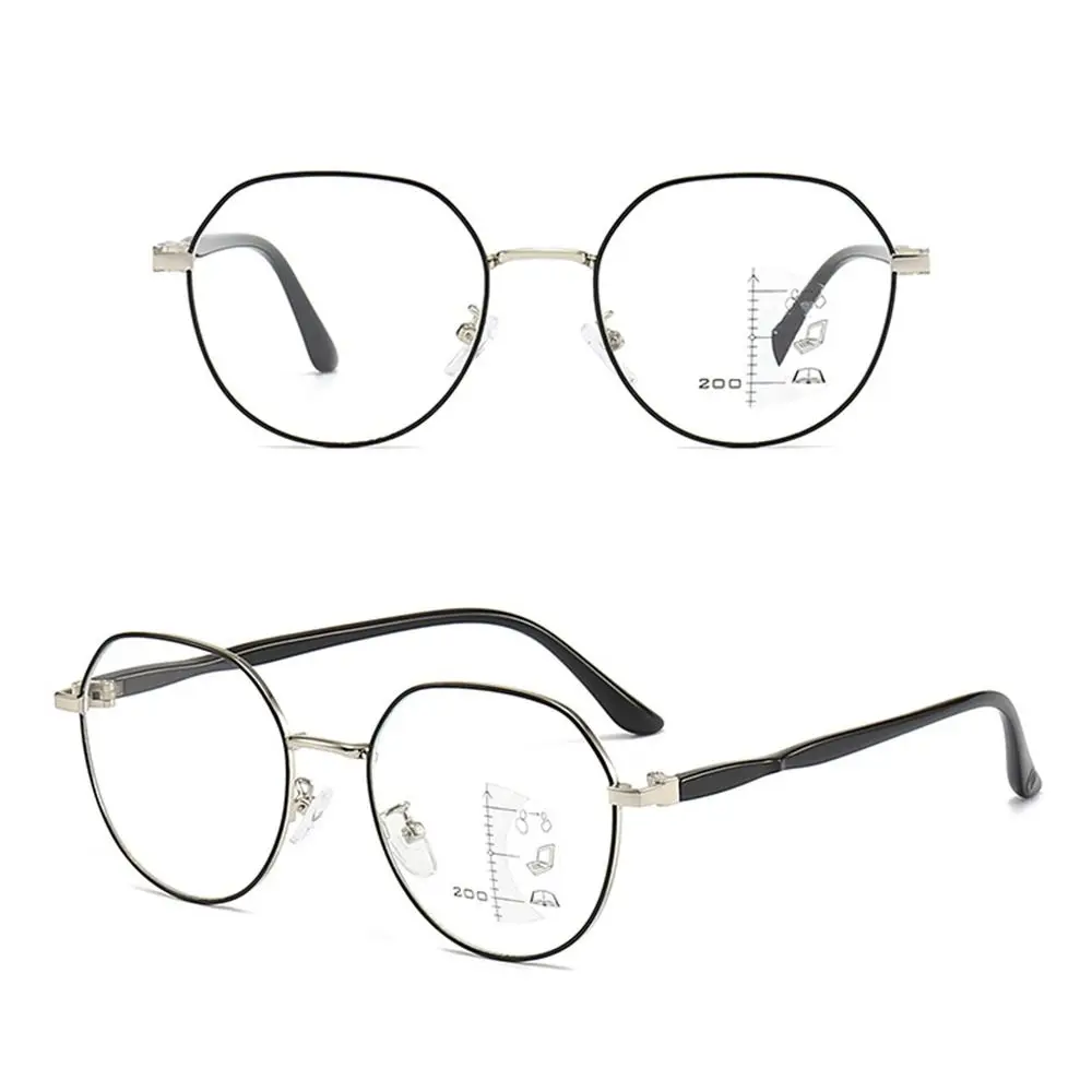 Multifocal Reading Glasses Progressive Near Far Square Eyeglasses Blue Ray Blocking Anti-Blue Light Men Women Reading Glasses