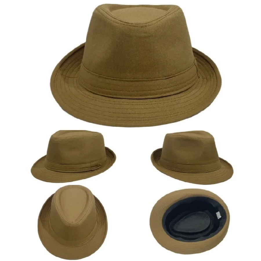 Summer Solid Bright Color Sun Hat British Jazz Hat Top Hat Men's Top Hat Winter Middle-aged and Elderly Jazz Warm Hat Fedora Hat