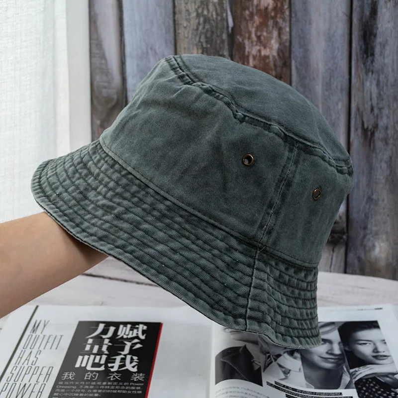 New Unisex Bucket Hat Fashion Washed Denim Cap Design Men Panama Hats Women Summer Outdoor Casual Sunscreen Visor Fisherman Caps