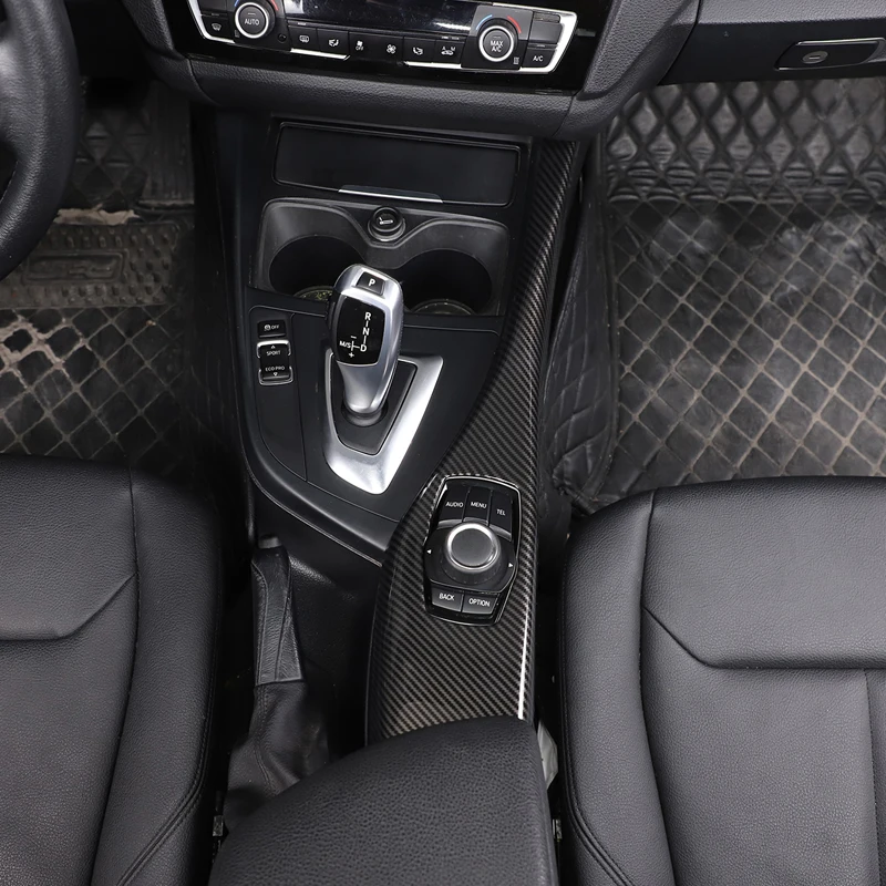 For BMW 1 2 Series F20 F21 F22 F23 116I 118I 2012-2019 ABS Carbon Fiber Multimedia Button Panel Cover Sticker Car Accessories