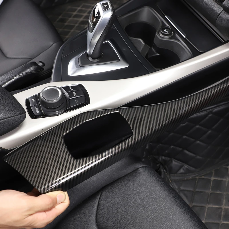 For BMW 1 2 Series F20 F21 F22 F23 116I 118I 2012-2019 ABS Carbon Fiber Multimedia Button Panel Cover Sticker Car Accessories
