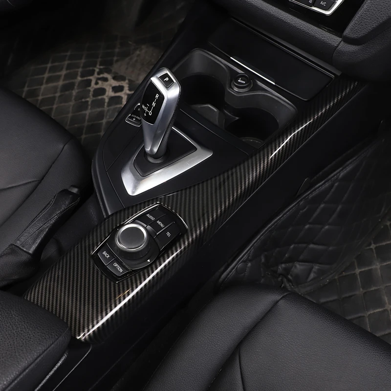 For BMW 1 2 Series F20 F21 F22 F23 116I 118I 2012-2019 ABS Carbon Fiber Multimedia Button Panel Cover Sticker Car Accessories