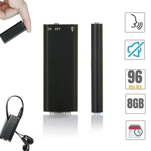 8GB Professional Voice Recorder Digital Audio Mini Dictaphone