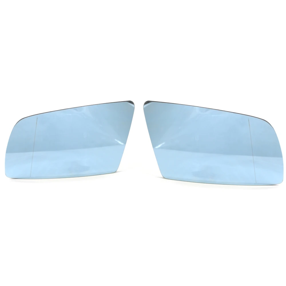 For BMW 5 Series E60 E61 E63 E64 2003-2008 Left&Right Side Blue Heated Wing Mirror Glass Wide Angle Rearview Mirror