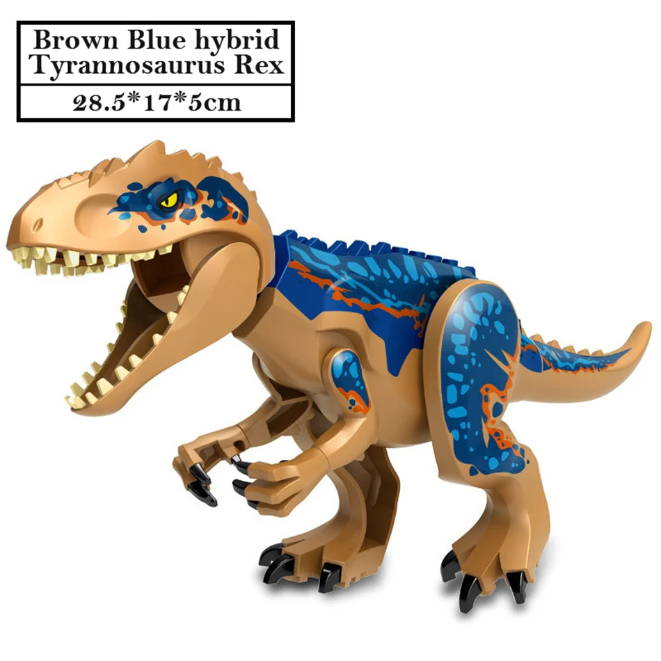 Jurassic Dinosaur World Brutal Raptor T-Rex Triceratops Indominus Rex Model Building Blocks Dino Velociraptor Figure Bricks Toys