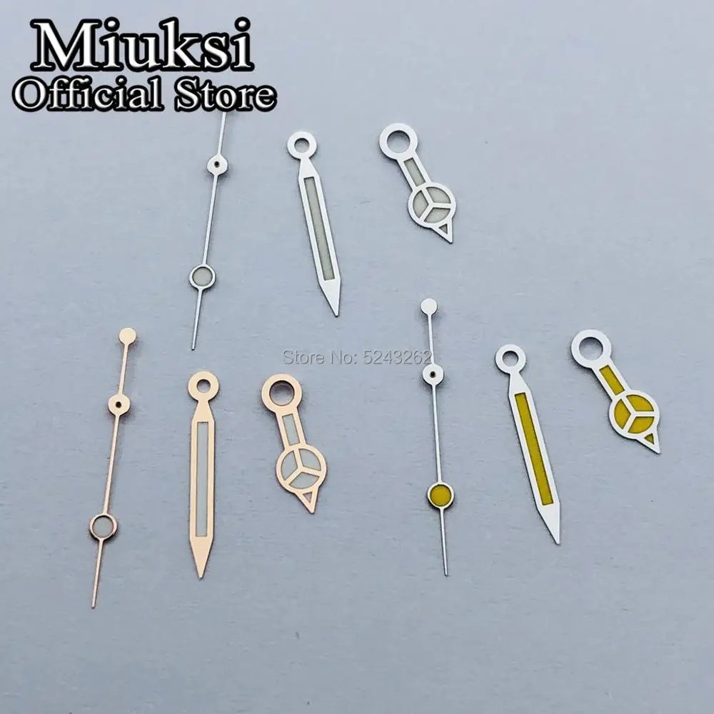 Miuksi watch hands green luminous hands fit NH35 NH36 3135 ETA2836 2824 Miyota8205 8215 821A Mingzhu DG2813 3804 PT5000 movement