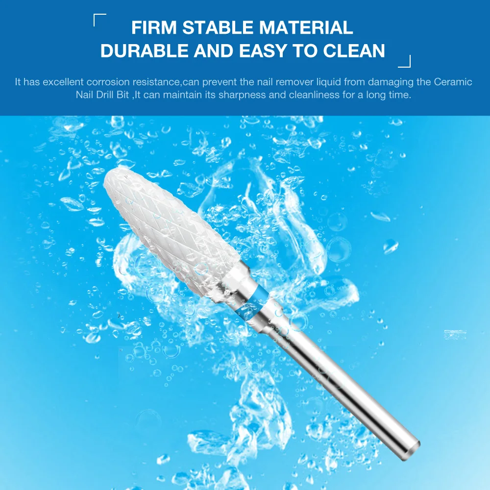 LadyMisty Ceramic Carbide Nail Drill Bit Nail Cutter Rotate Burr Milling Bits Electric Drill Machine For Manicure Pedicure Tools